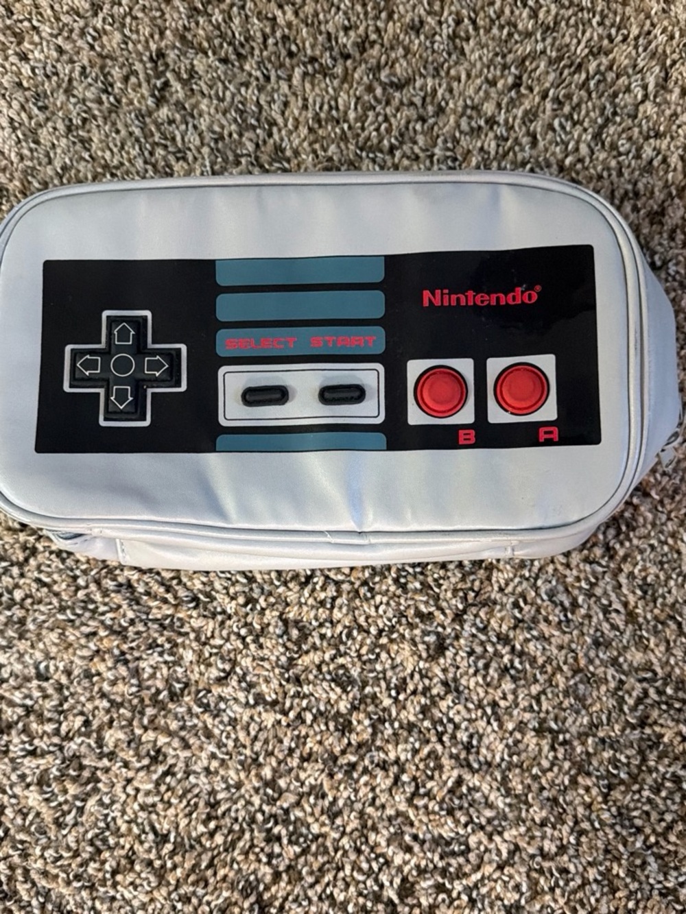 Nintendo White Retro Controller Accessory Pouch with Red Buttons
